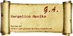 Gergelics Apolka névjegykártya